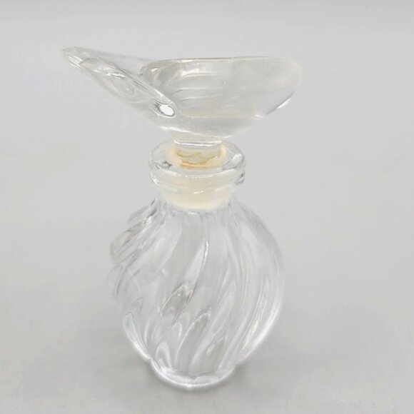 Lalique Crystal Twist Perfume Bottle Nina Ricci Perfume Bird Stopper EMPTY - Picture 3 of 8